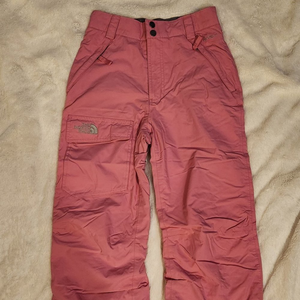 Girls Pink Nortface Ski Pants